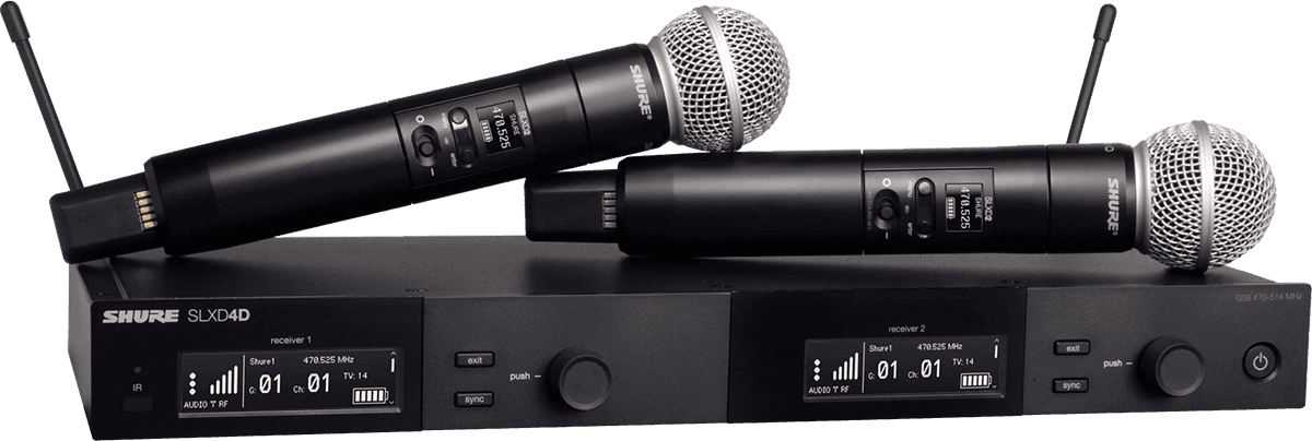 Télécharger le catalogue RECEPTEUR HF DOUBLE SHURE -  SLXD24DE - BANDE G59 - 470-514 MHz - évènementiel en Normandie