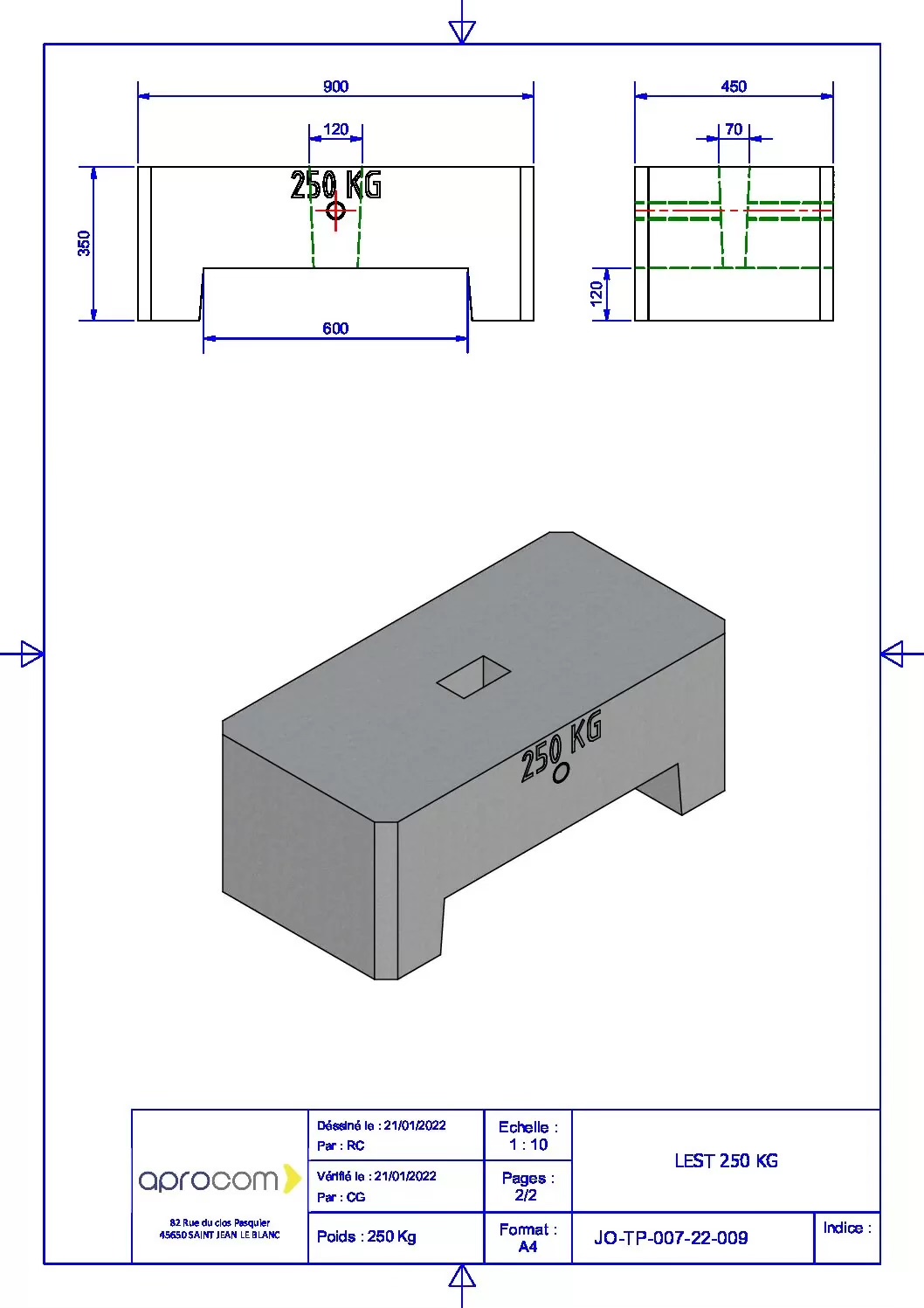 Télécharger le catalogue BLOC DE BETON 250 KG - évènementiel en Normandie