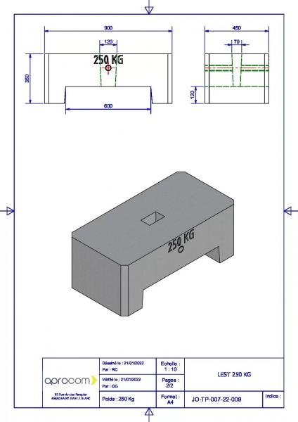 Télécharger le catalogue BLOC DE BETON 250 KG - évènementiel en Normandie