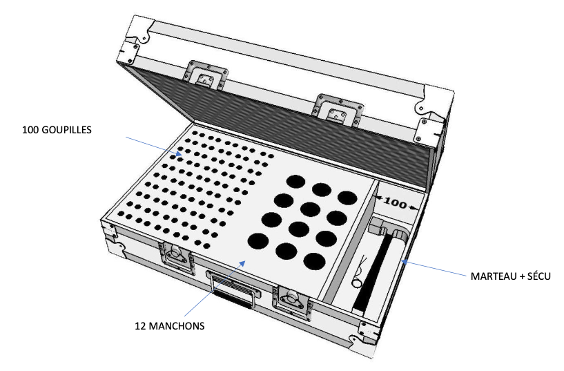 Télécharger le catalogue VALISE DE 12 MANCHONS/ MOYEUX - 100 GOUPILLES & SÉCURITÉS - ASD  - évènementiel en Normandie