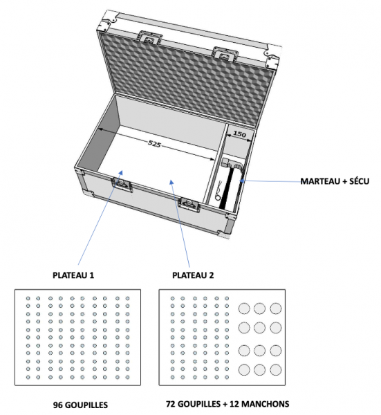 Télécharger le catalogue VALISE DE 12 MANCHONS/ MOYEUX - 168 GOUPILLES & SÉCURITÉS - ASD  - évènementiel en Normandie