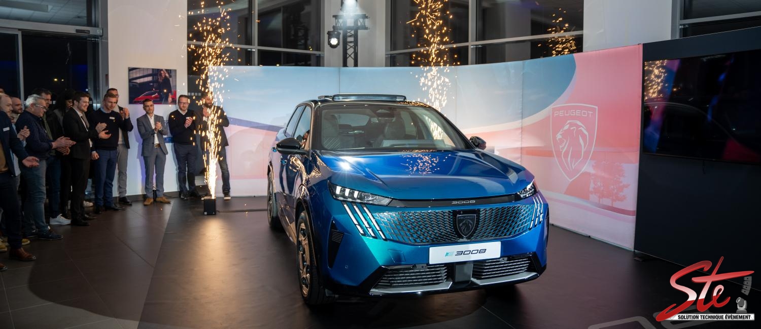 Soirée de lancement du Nouveau Peugeot 3008 dans la concession Peugeot Mary Automobiles de Cherbourg. - Solution Technique Evènement à Caen